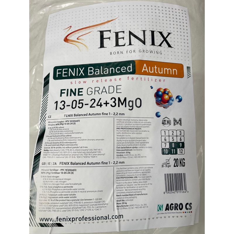 AGRO FENIX BALANCED AUTUMN FINE 13-05-24 +3MgO, 1-2mm